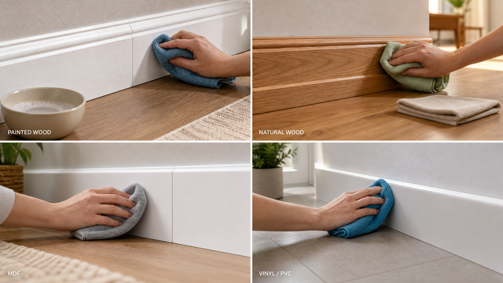 Best Way to Clean Different Types of Baseboards