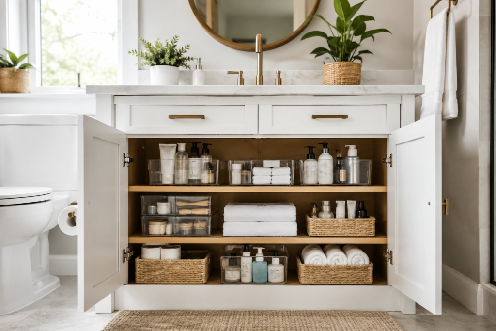 How to Organize Bathroom Cabinet
