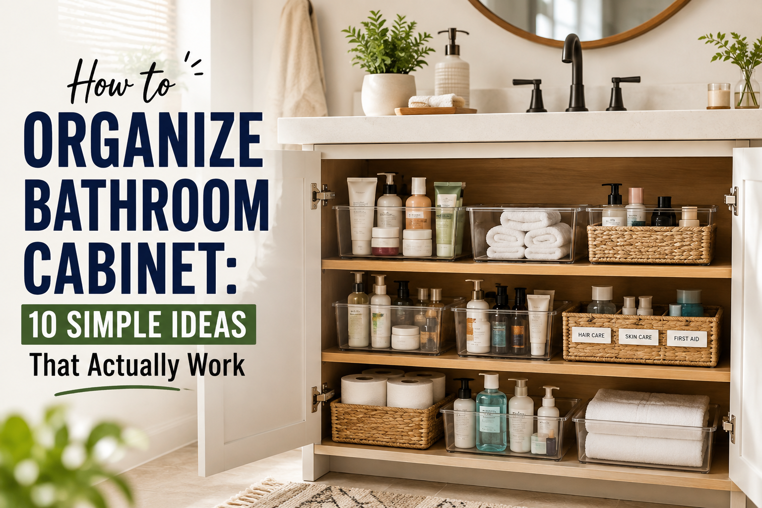 Organize Bathroom Cabinet