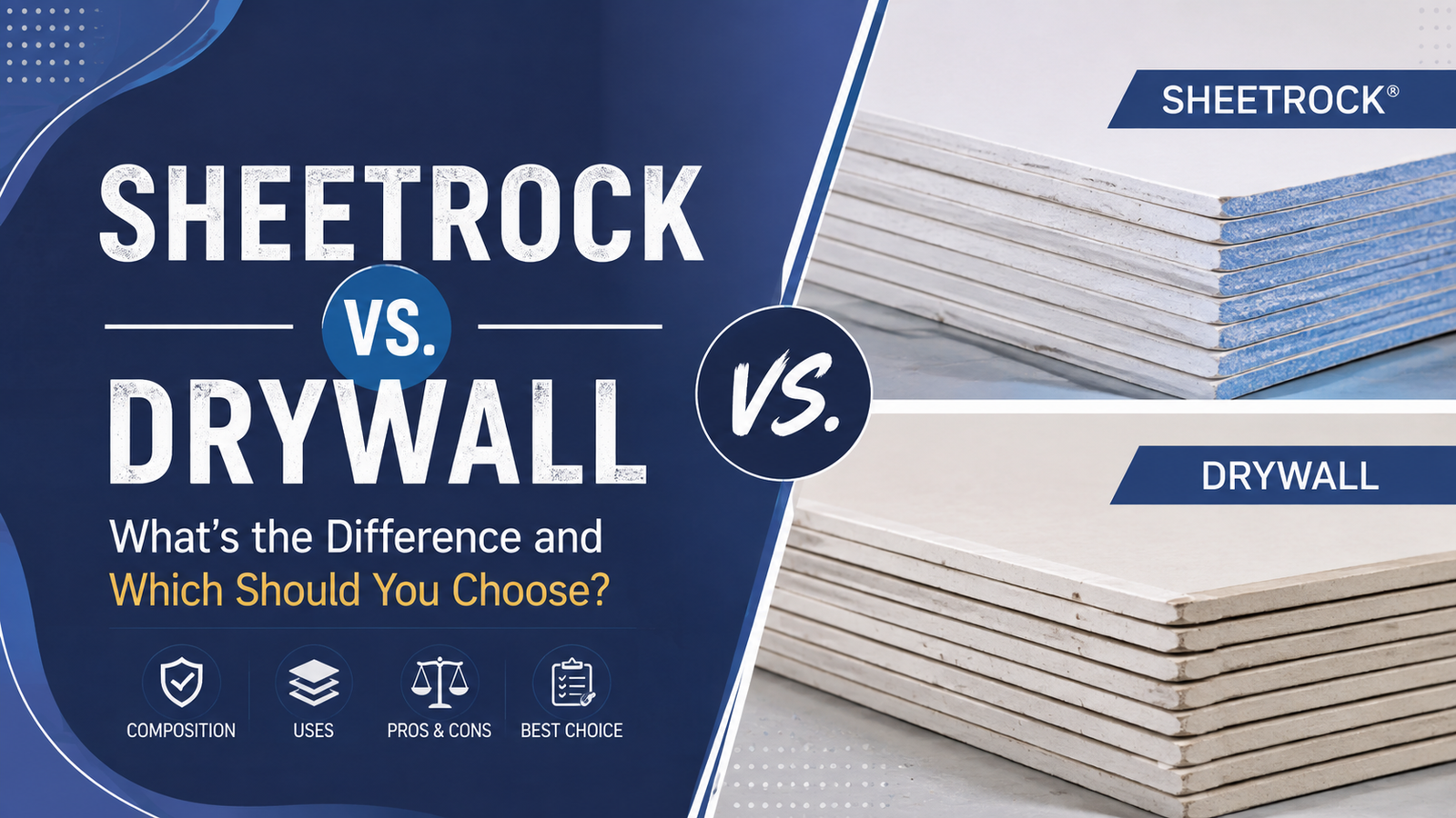 Sheetrock vs Drywall