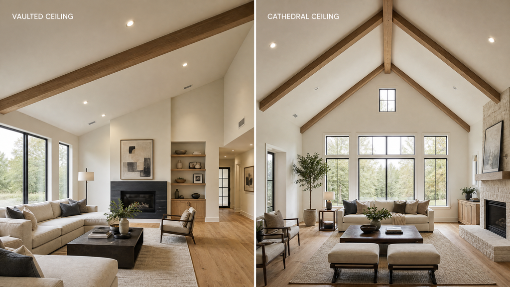 Vaulted vs Cathedral Ceiling Difference