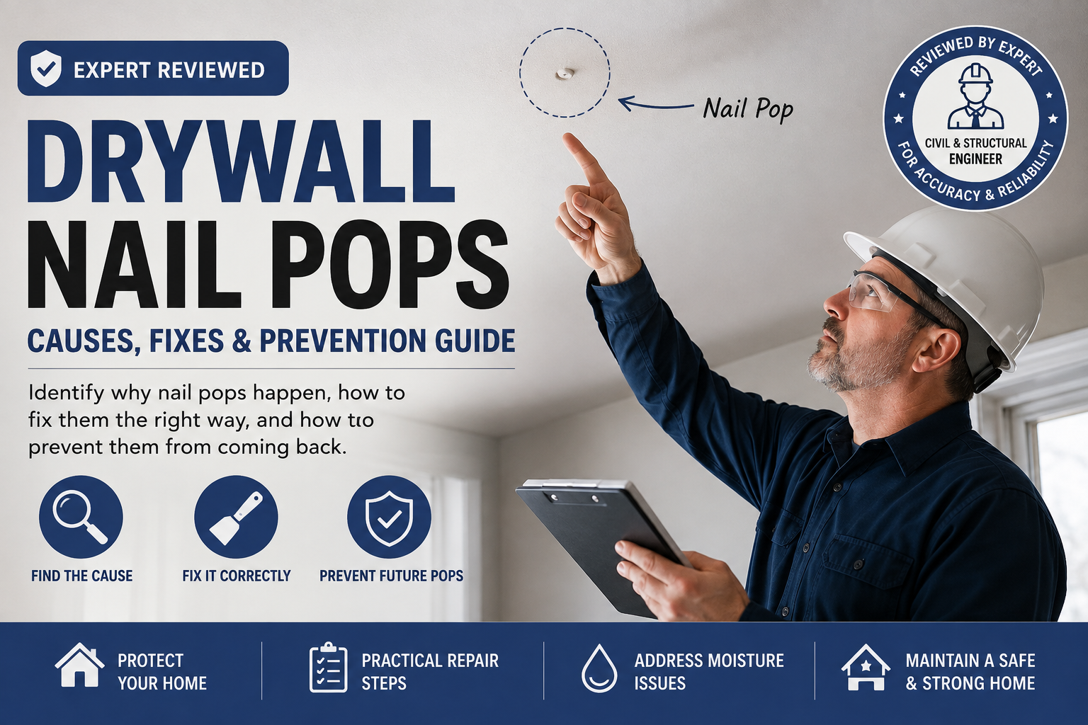 fix Drywall Nail Pops