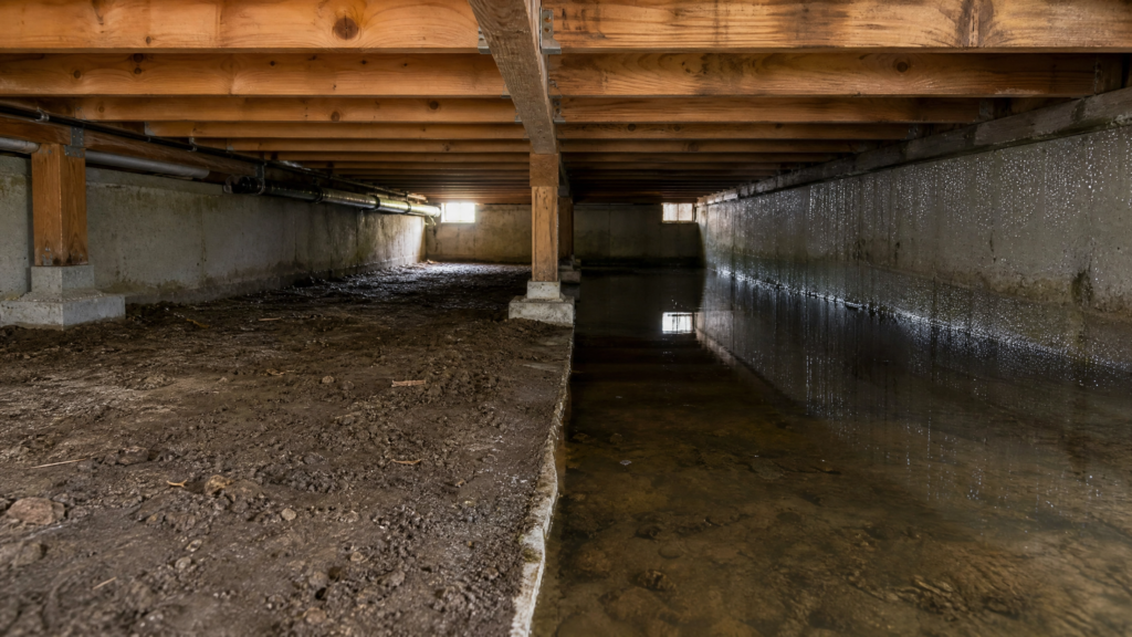 flooded crawl space