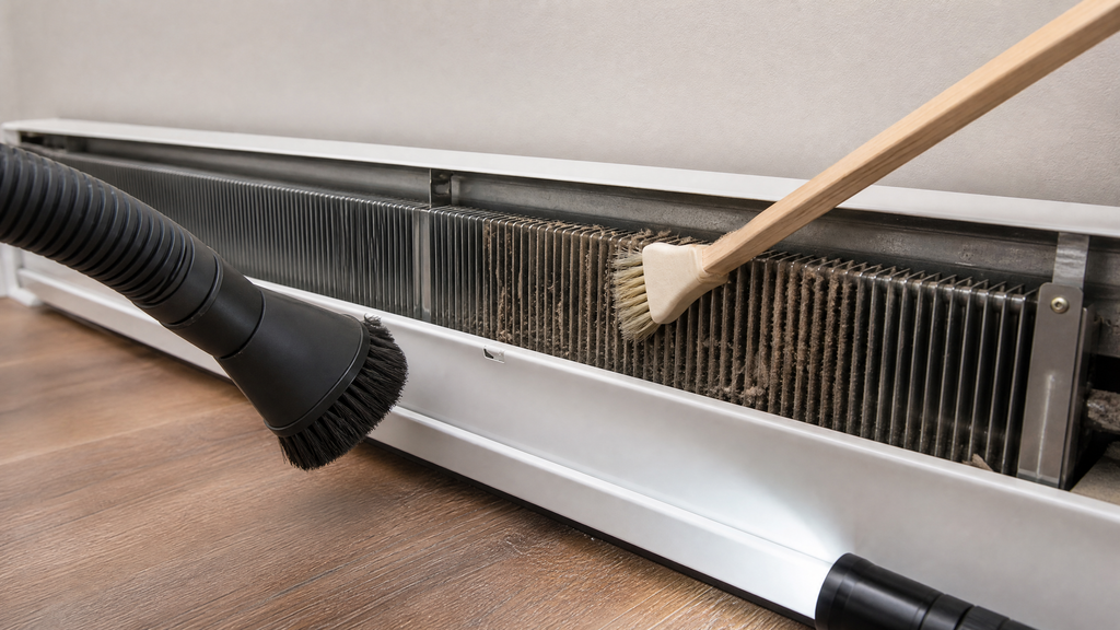 how do you clean baseboard heaters