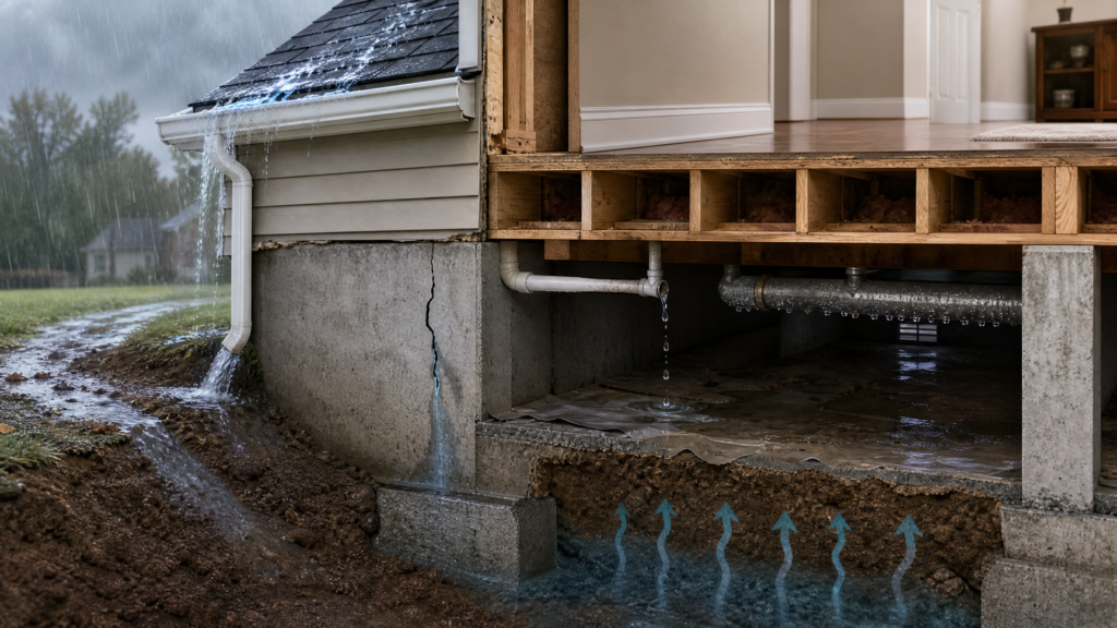moisture in crawl space
