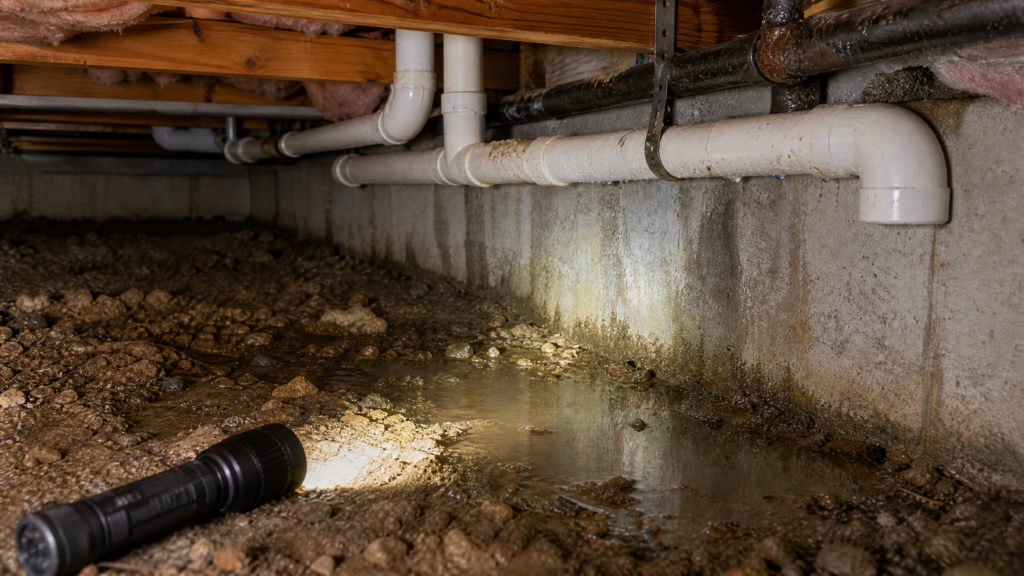 standing water under house