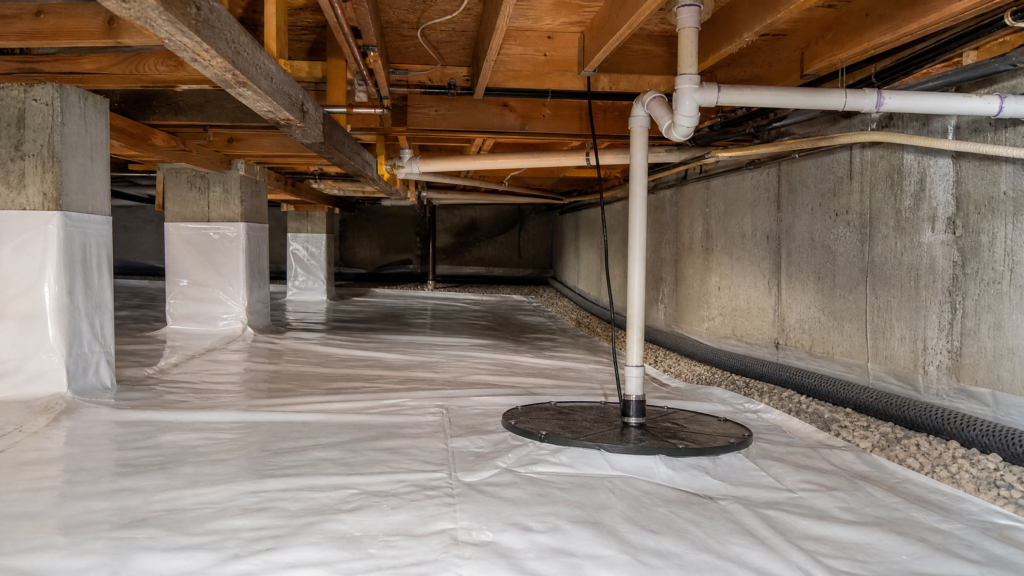 water in crawl space after heavy rain