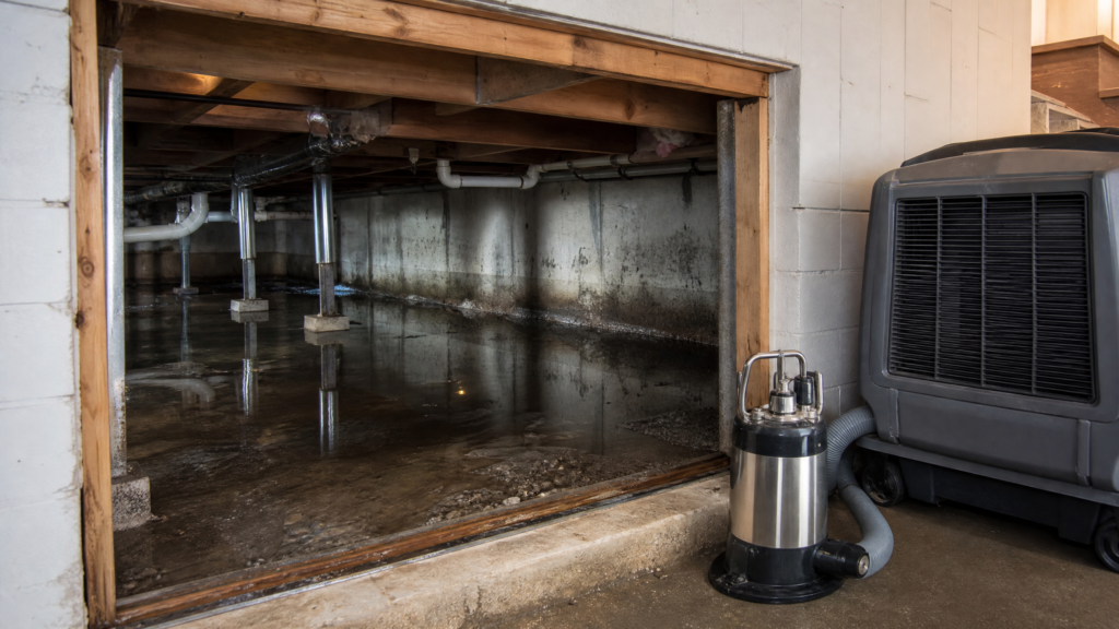 water in the crawl space