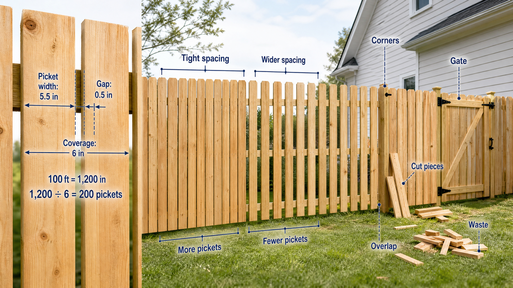 Calculate Fence Pickets