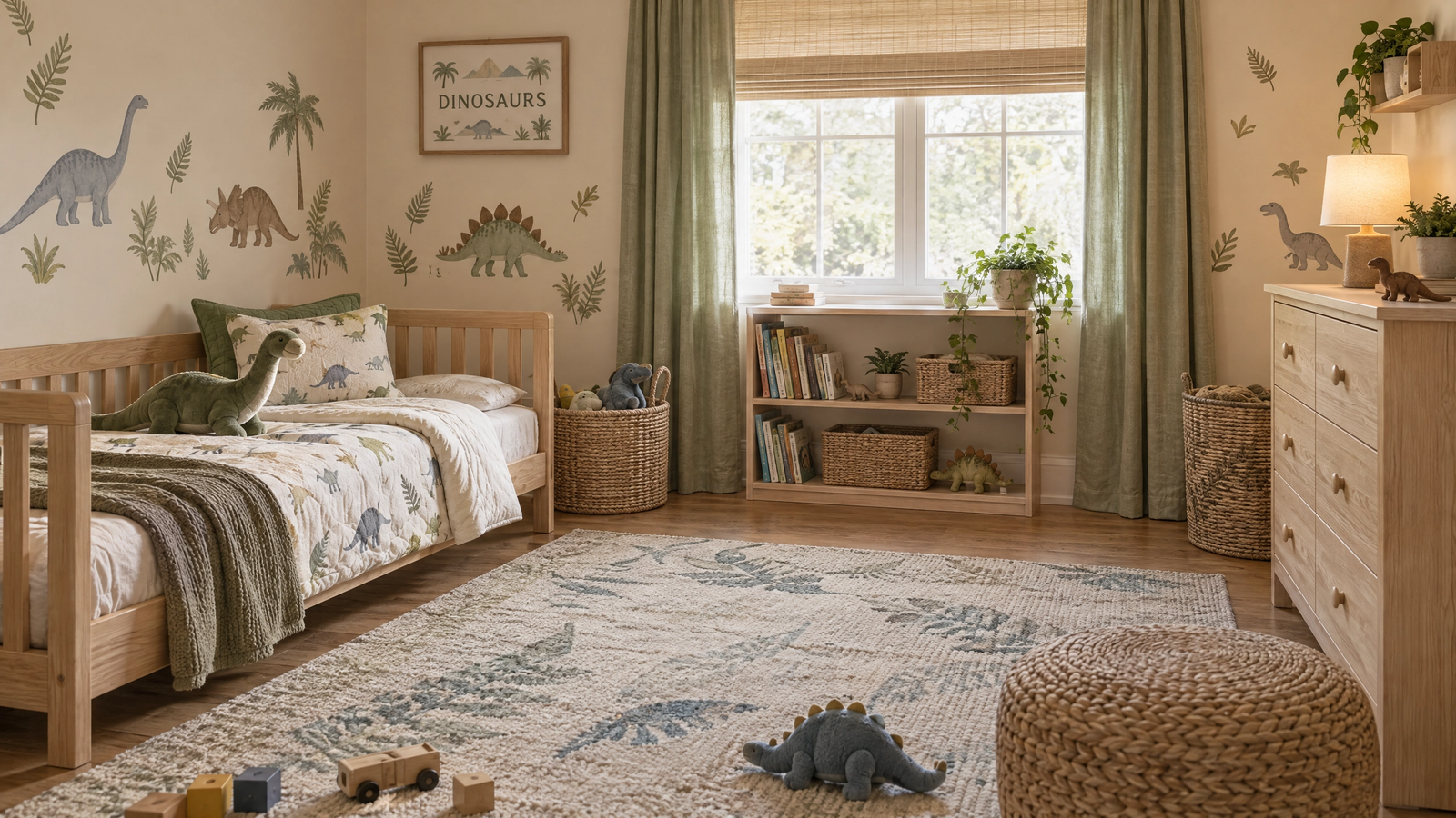 Dinosaur-Themed Toddler Boy Room