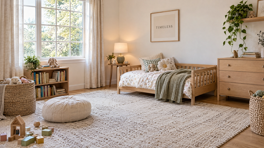 Neutral and Modern Toddler Girl Room