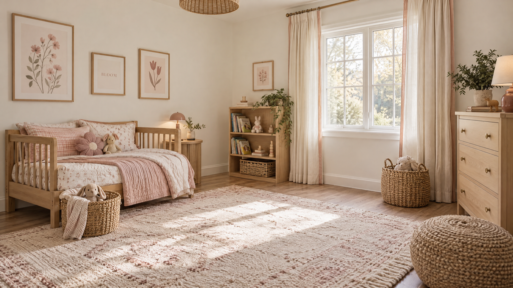 Soft Pink Toddler Girl Room