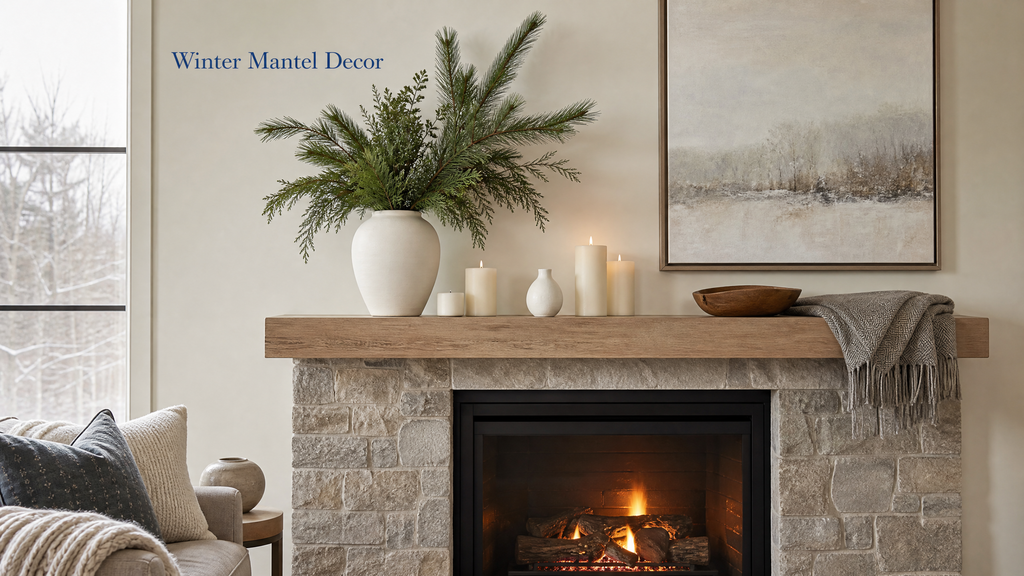 Winter Mantel Decor