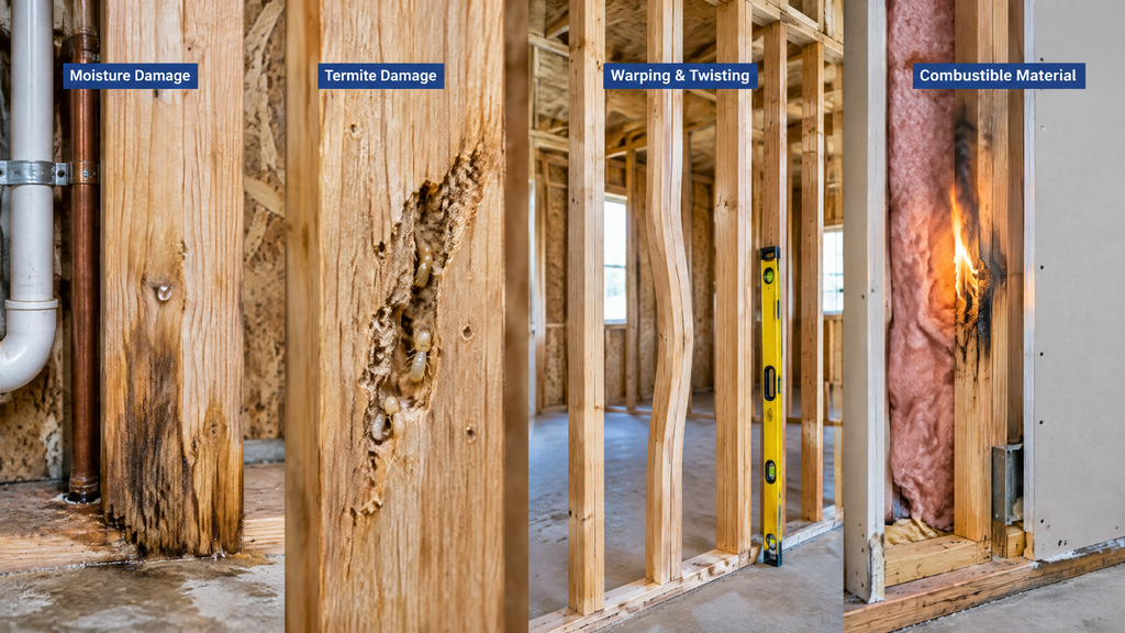 Wood Studs disadvantages