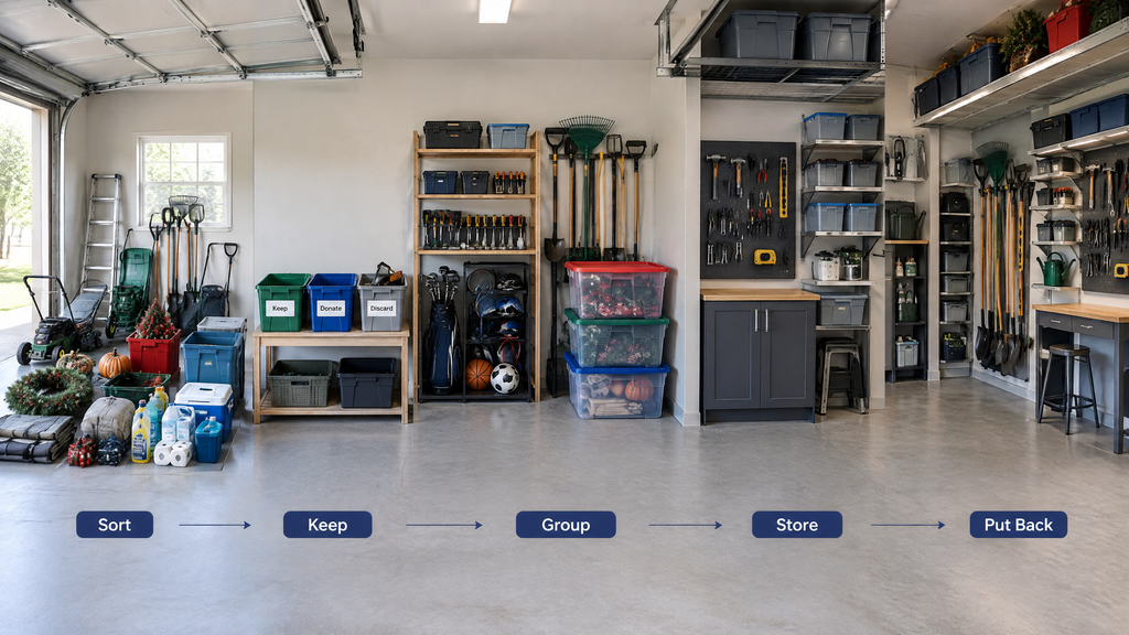 how to organize garage storage