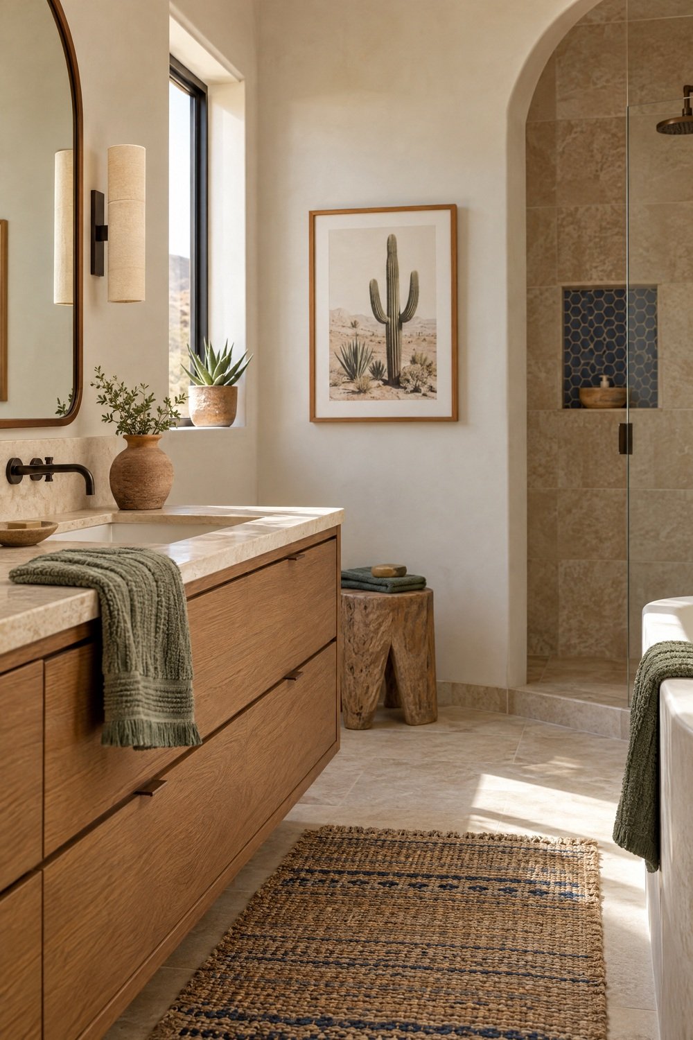 Subtle Desert and Cactus-Inspired Accents