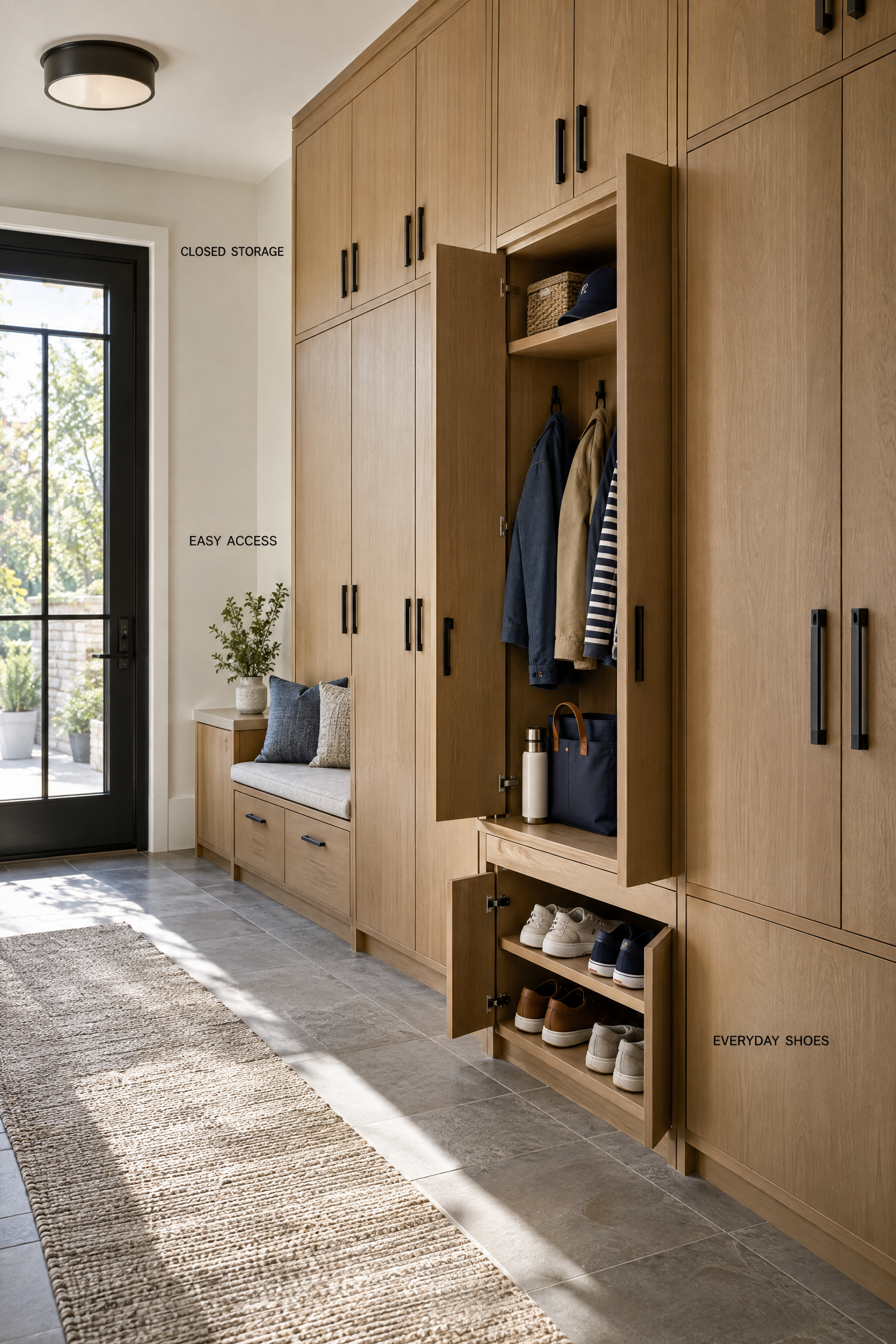 Closed Shoe and Coat Storage