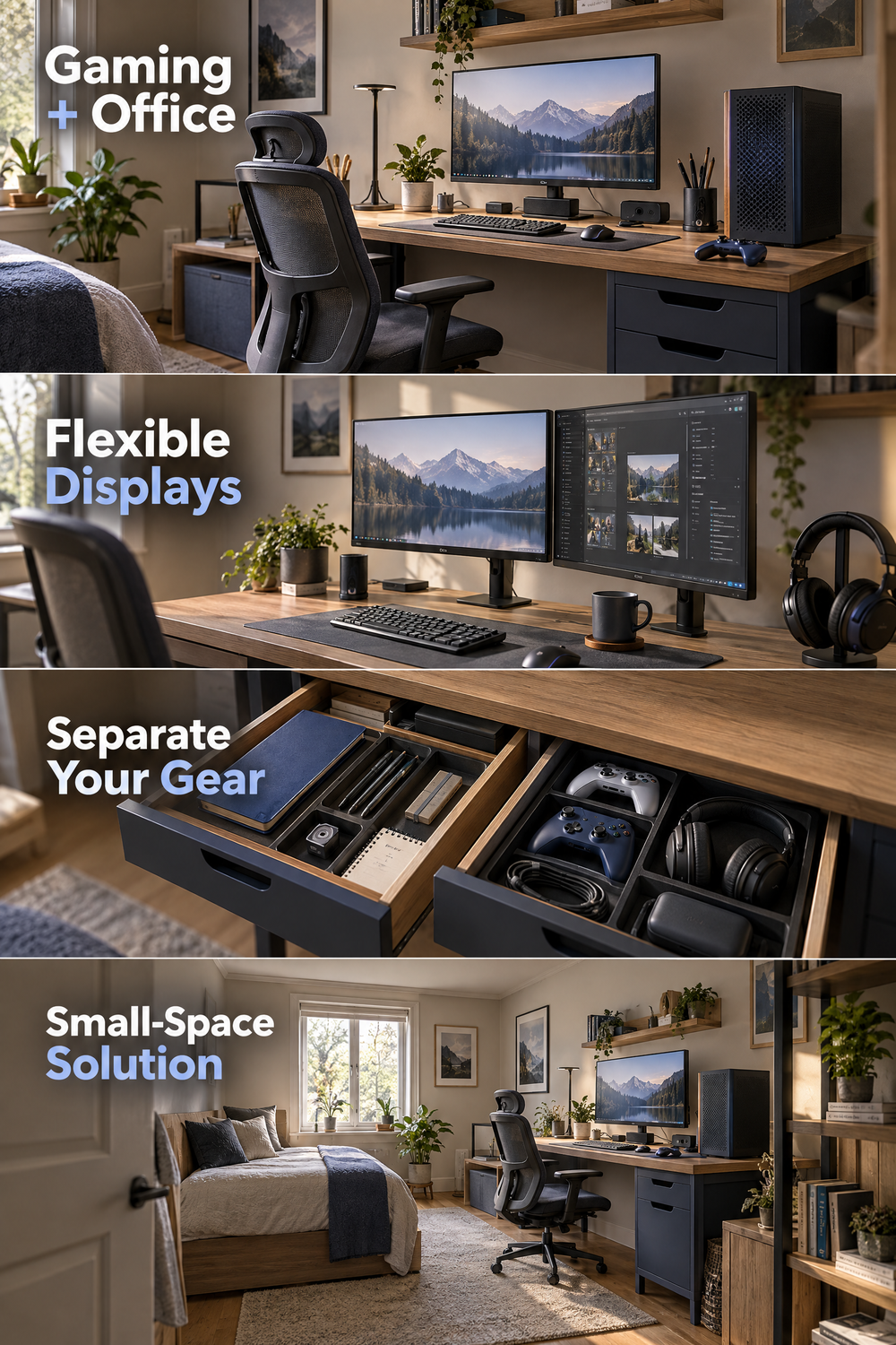 Gaming Setup With a Home Office