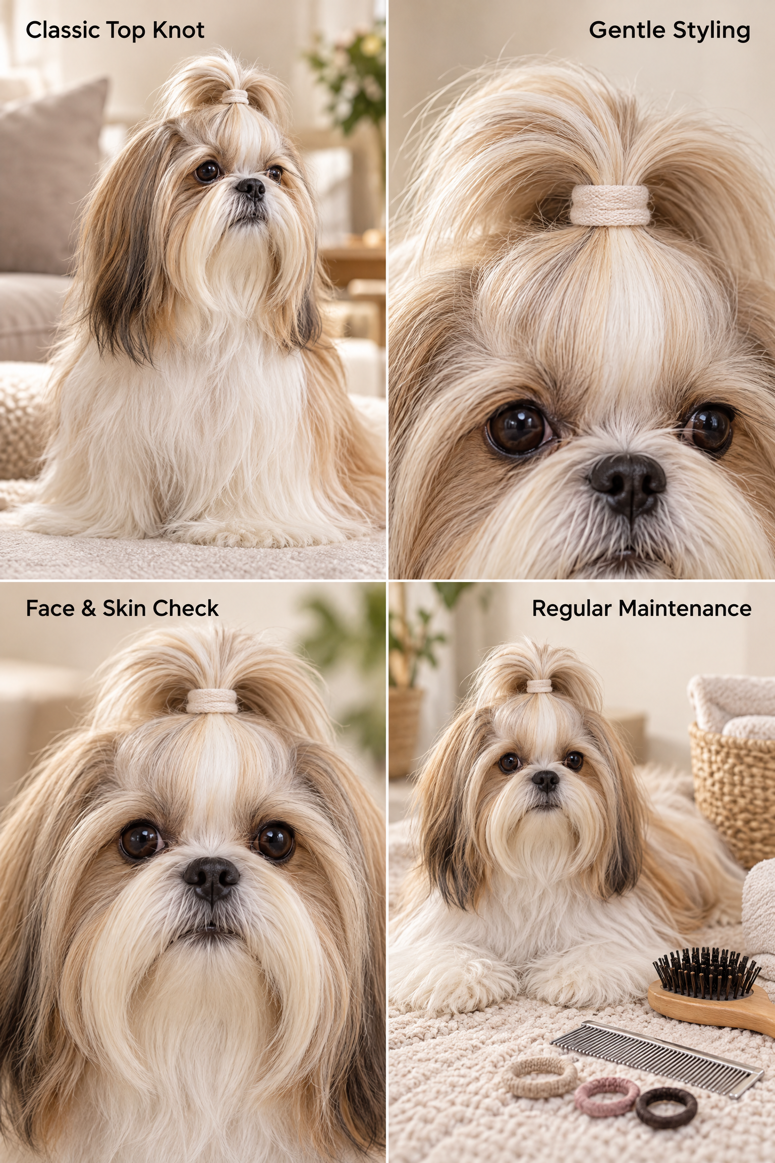 shihtzu top knot